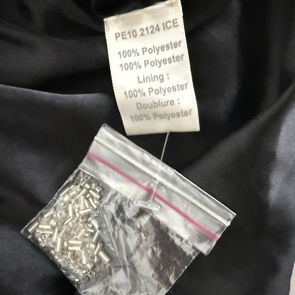 Parker Black Silver Beaded Sleeveless Dress Mini‎ Party Cocktail - Picture 13 of 14